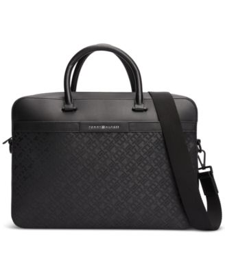 Tommy Hilfiger - Men's Monogram Faux-Leather Computer Bag