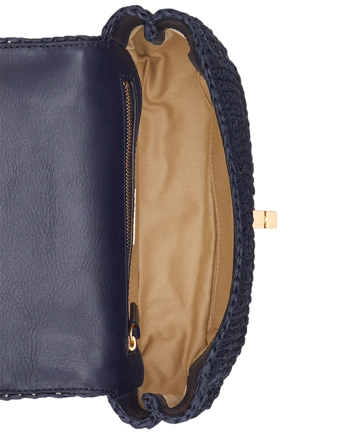 Ralph Lauren Woven Sophee Crossbody Bag In Navy
