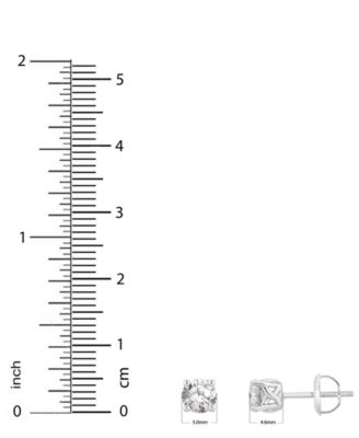 GIA Certified Diamond Stud Earrings (3/4 ct. t.w.) in 14k White Gold