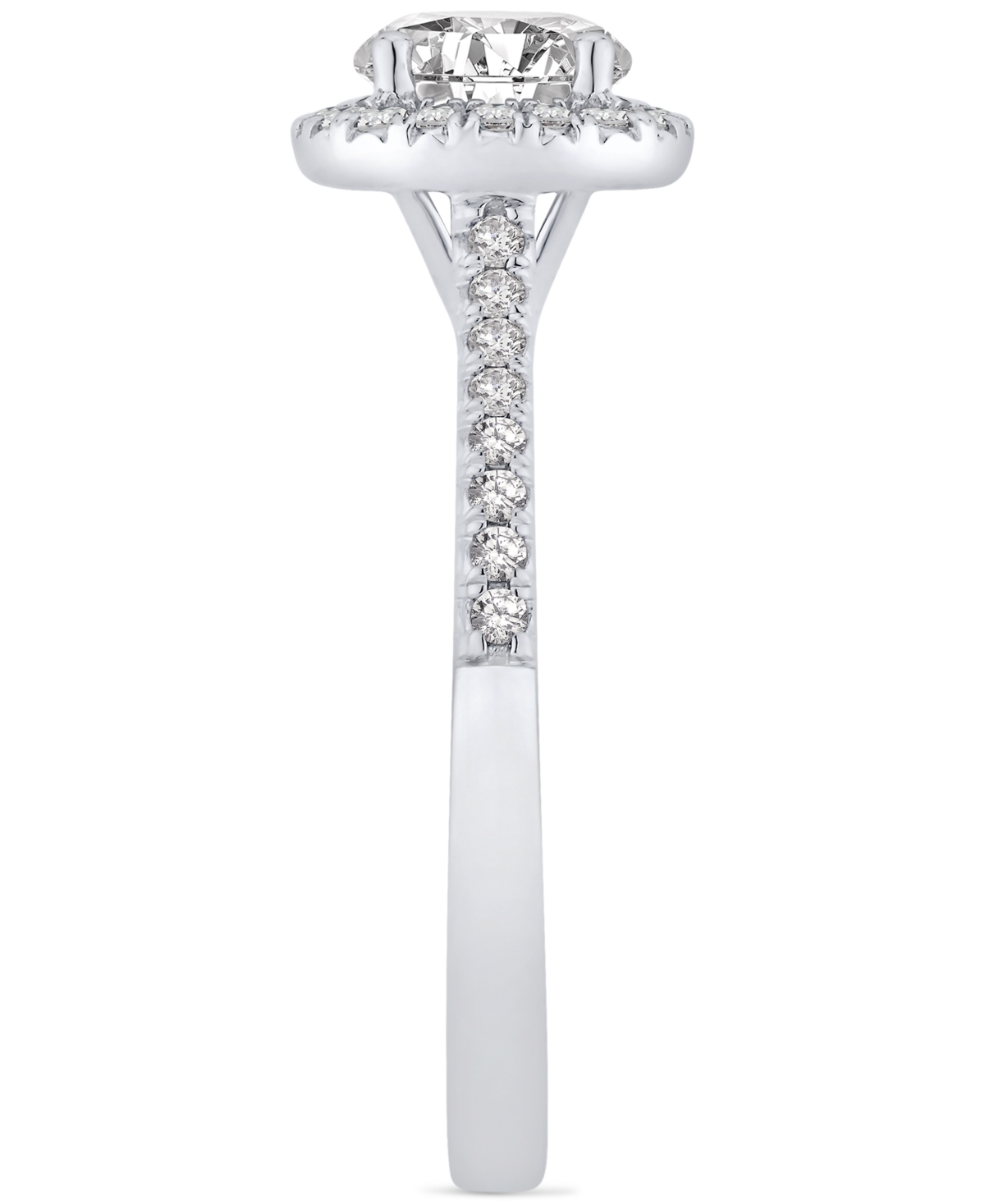 GIA CERTIFIED DIAMONDS GIA CERTIFIED DIAMOND HALO ENGAGEMENT RING (1 CT. T.W.) IN 14K WHITE GOLD 
