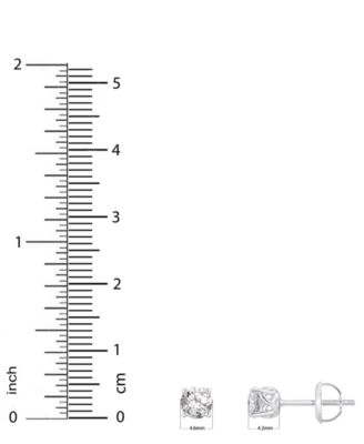 GIA Certified Diamond Stud Earrings (1/2 ct. t.w.) in 14k White Gold