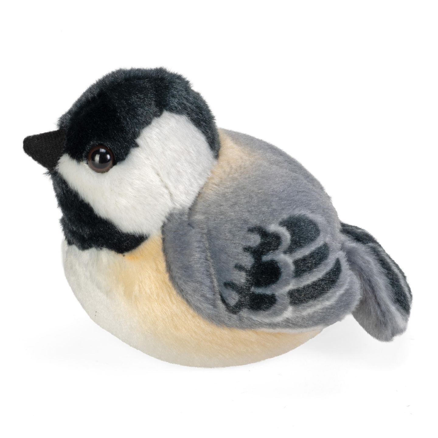 Детская мягкая игрушка Wild Republic Audubon Birds Black-Capped Chickadee Plush with Authentic Bird Sound, Stuffed Animal, Bird Toys for Kids and Birders, 5 Inches — фото 3