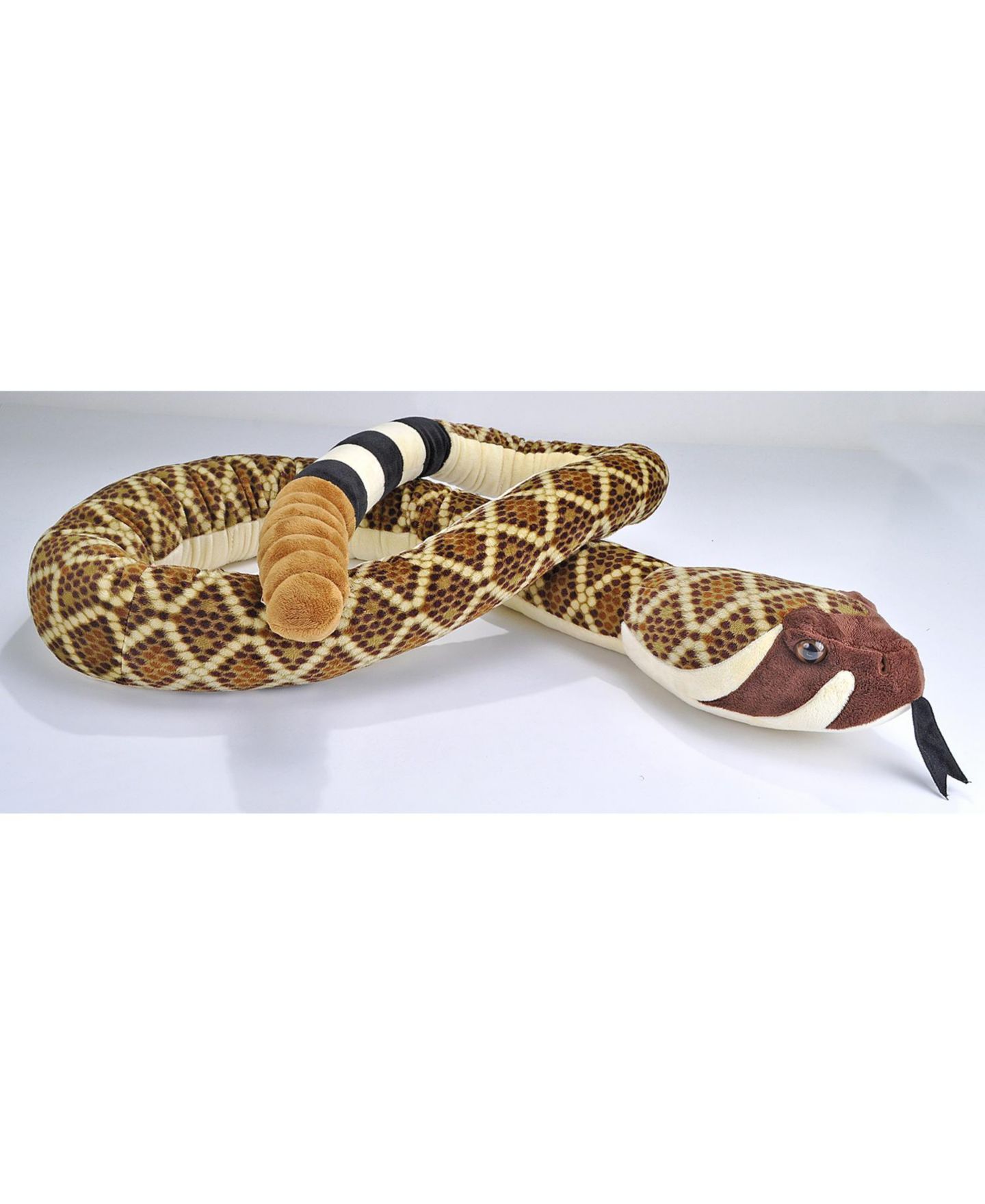 Детская мягкая игрушка Wild Republic Plush Snake Jumbo Western Diamondback Rattlesnake Stuffed Animal, 110 Inches — фото 3