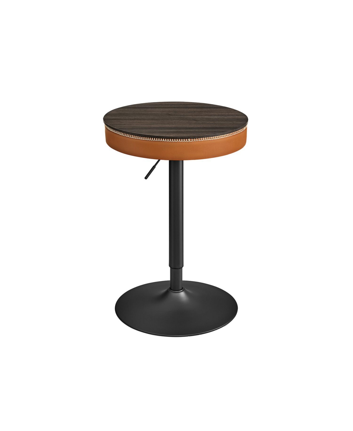 Slickblue Adjustable Bar Table Round High Pub Table with Built-In Storage for Versatile Use