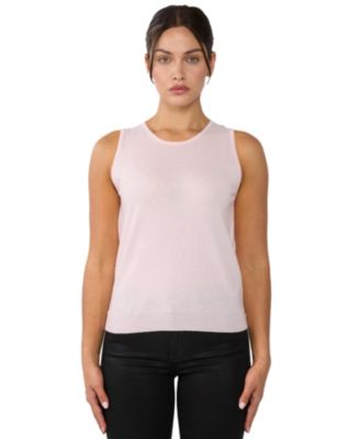 Women's 100% Cashmere Tank Tops Sleeveless Crewneck Sweater Vest