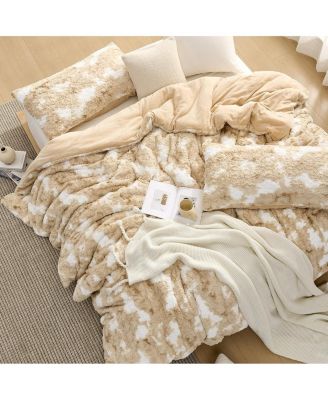 Puppy Love - Coma Inducer Oversized Comforter Set - Tan and White