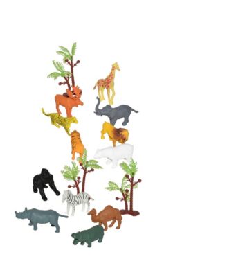 Polybag Mini Wild Animal Figurines, 12 Pieces