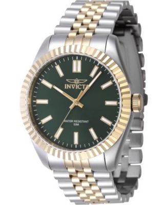 Men's 47485 Specialty Quartz 3 Hand Green Dial Watch