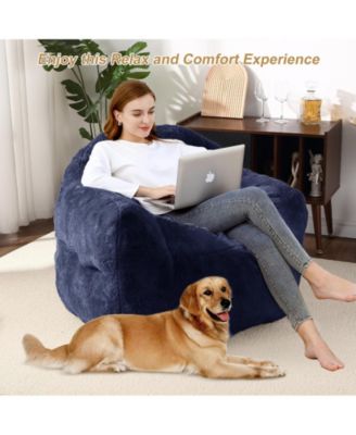 Bean Bag Chair, 39" Bean Bag Couch with Armrests