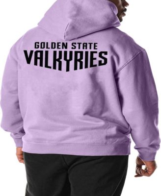 The Wild Collective Men's and Women's Violet Golden State Valkyries Heavy Wash Fleece Pullover Hoodie