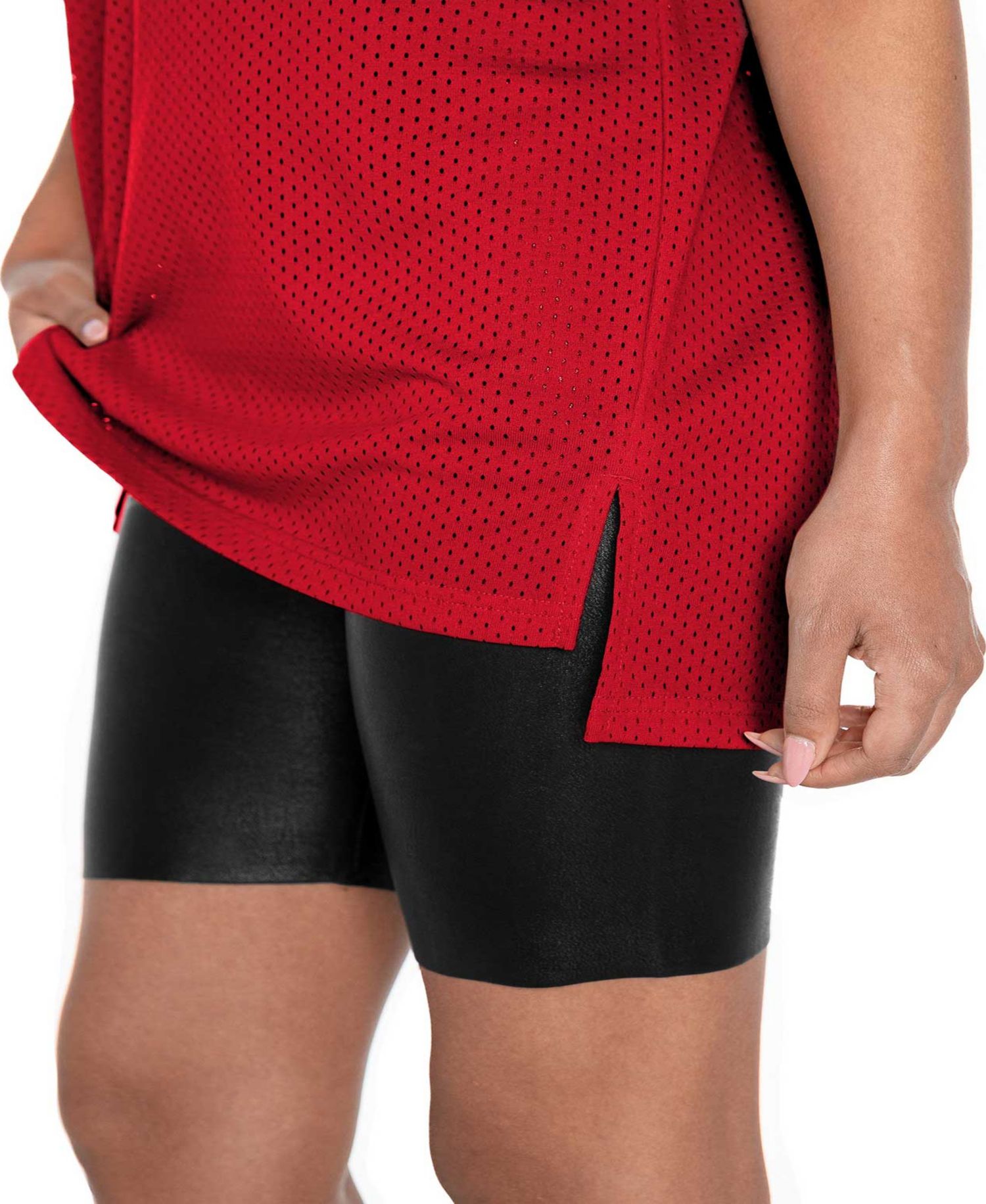 Women's Red Wisconsin Badgers Until Kickoff Rhinestone Fashion T-Shirt