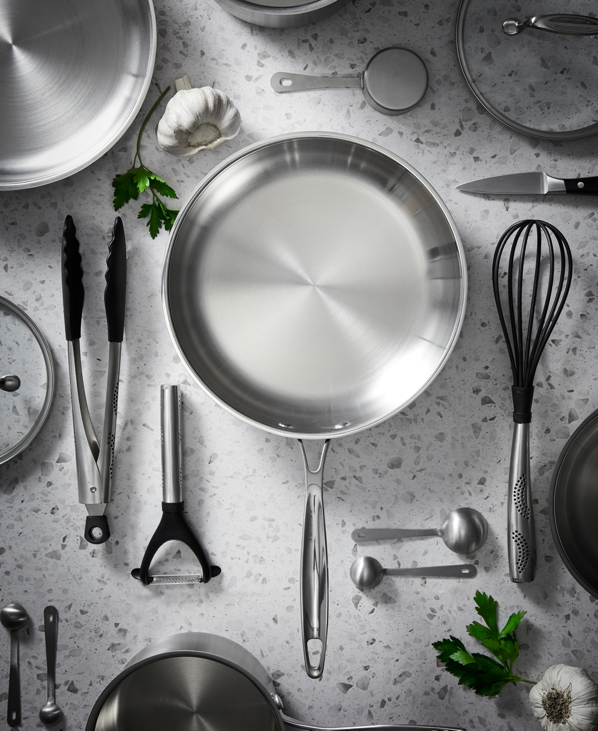 Cuisine::pro Iconix 10" Stainless Steel Frypan In Silver