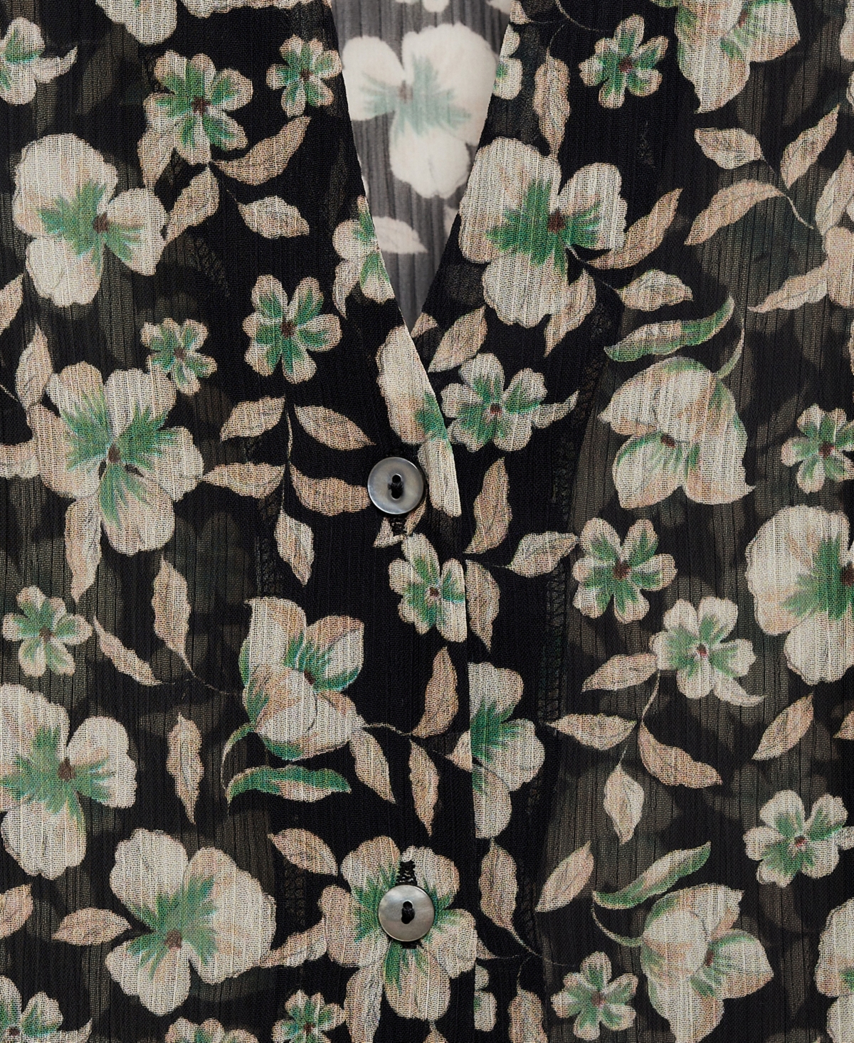 Mango Women's Floral Chiffon Shirt