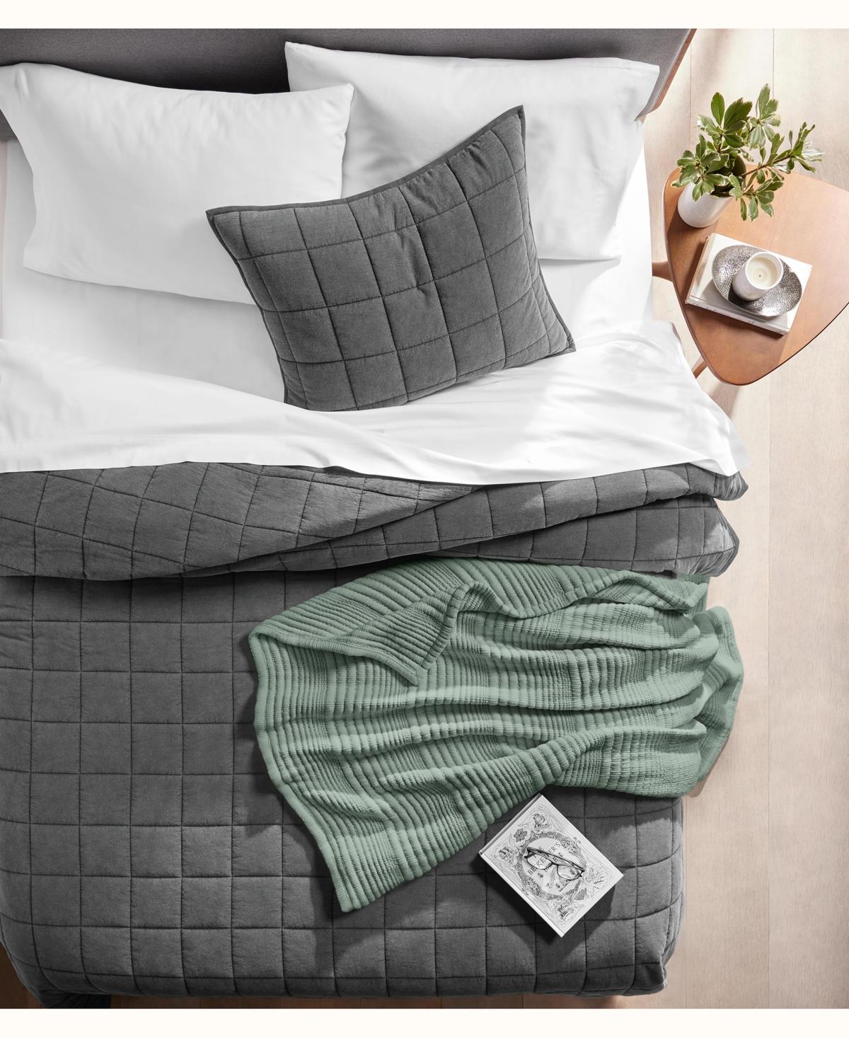 Oake Cloud Channel Throw, 50" X 60", Exclusively At Macy's In Green