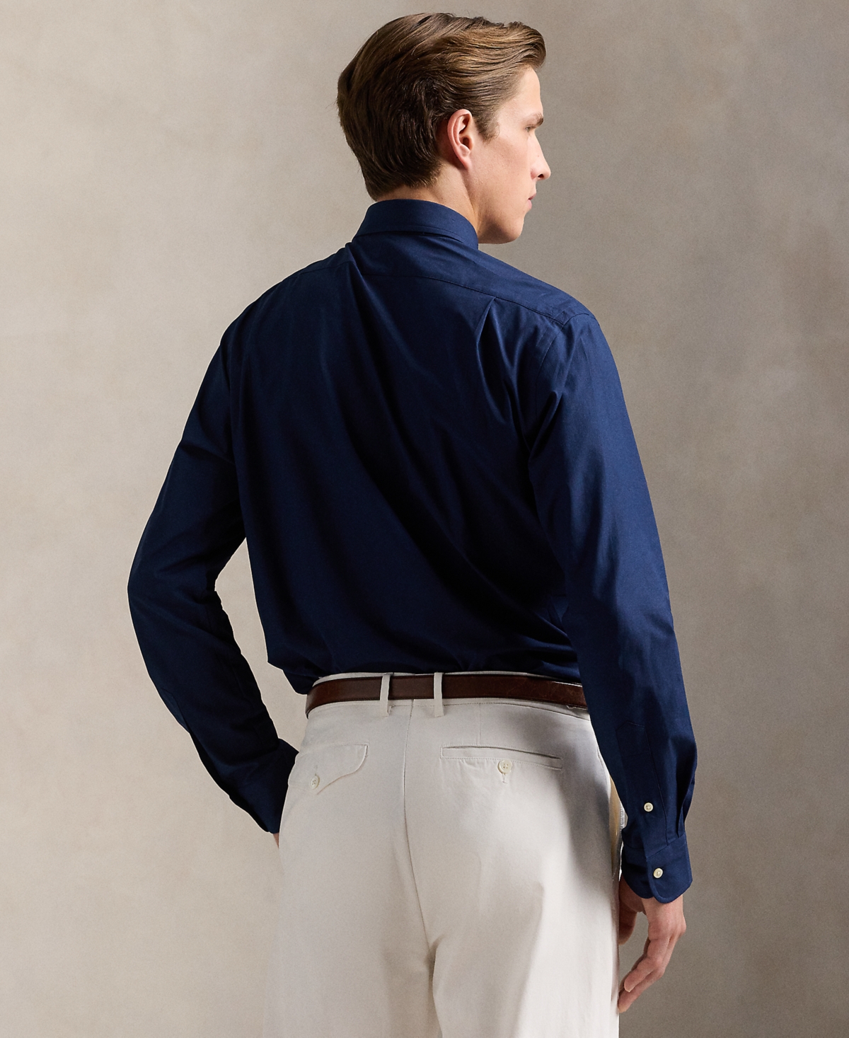 Polo Ralph Lauren Men's Classic-fit Stretch Poplin Shirt In Navy