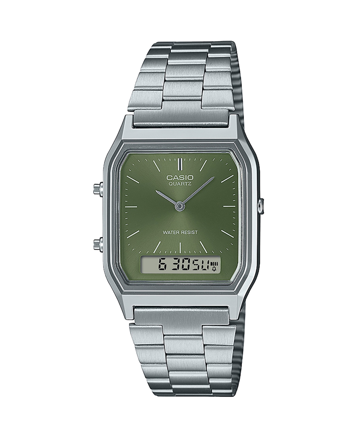 Unisex Silver Tone Stainless Steel Watch, 29.8mm - Silver