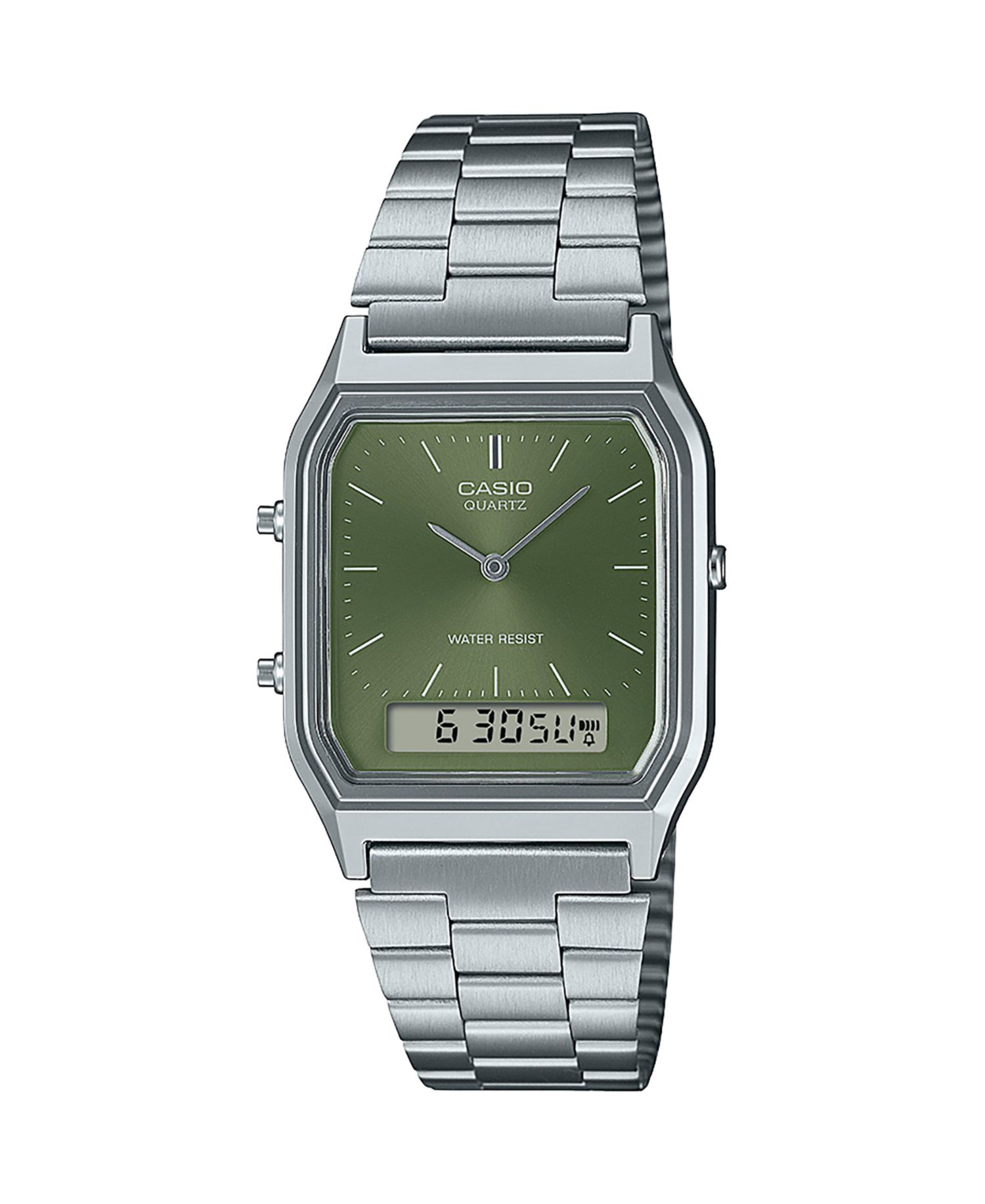 Unisex Silver Tone Stainless Steel Watch, 29.8mm