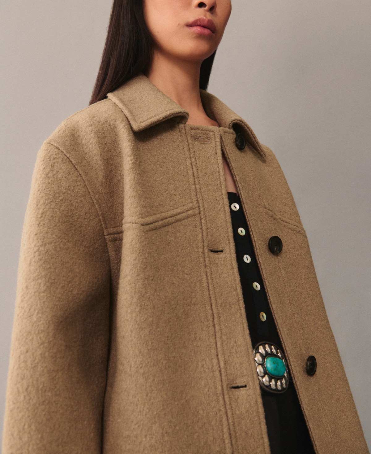 Mango Women's Oversize Wool Coat In Medium Brown