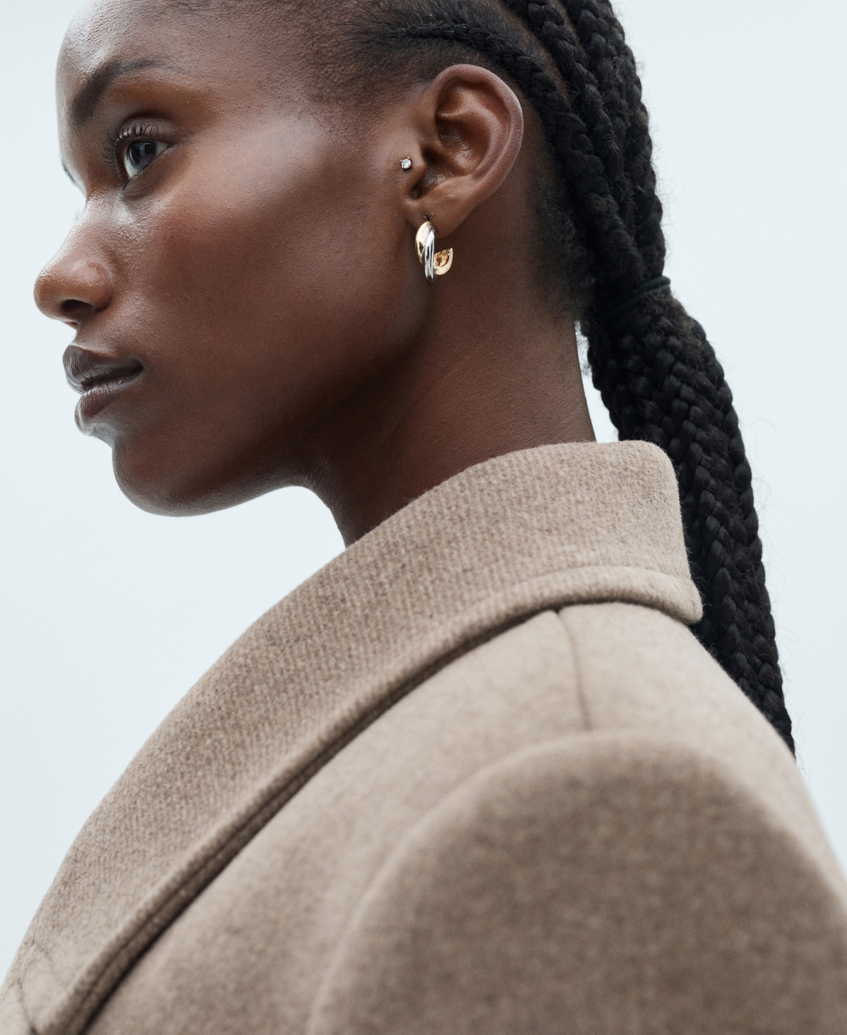 Mango Women's Lapels Wool Coat