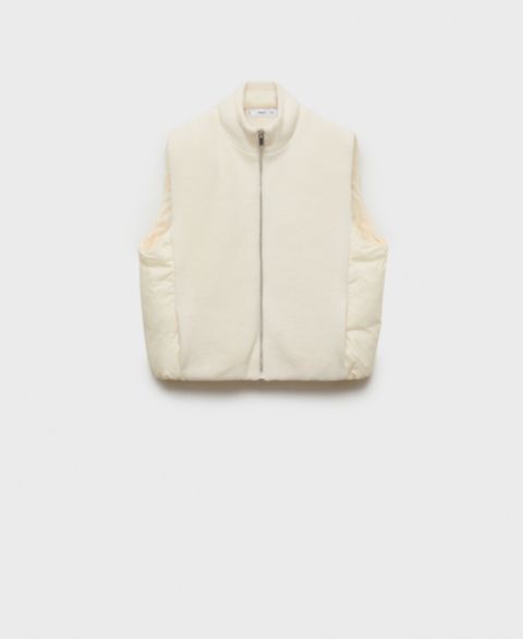 Женские жилеты MANGO Women's Contrasting Knit Vest