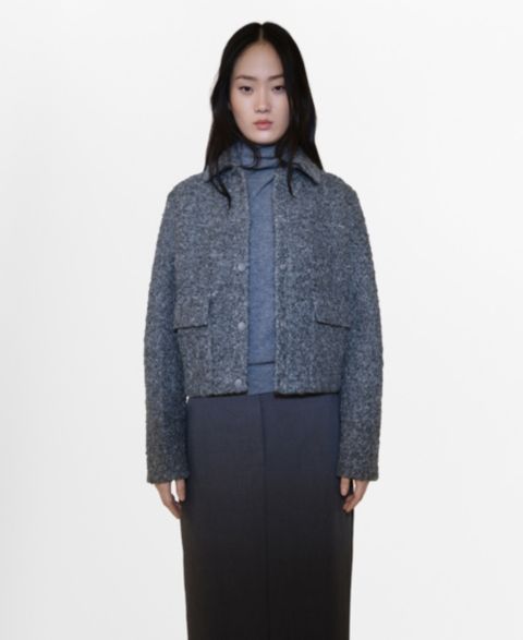 Женские куртки MANGO Women's Pockets Detail Curled-Effect Jacket