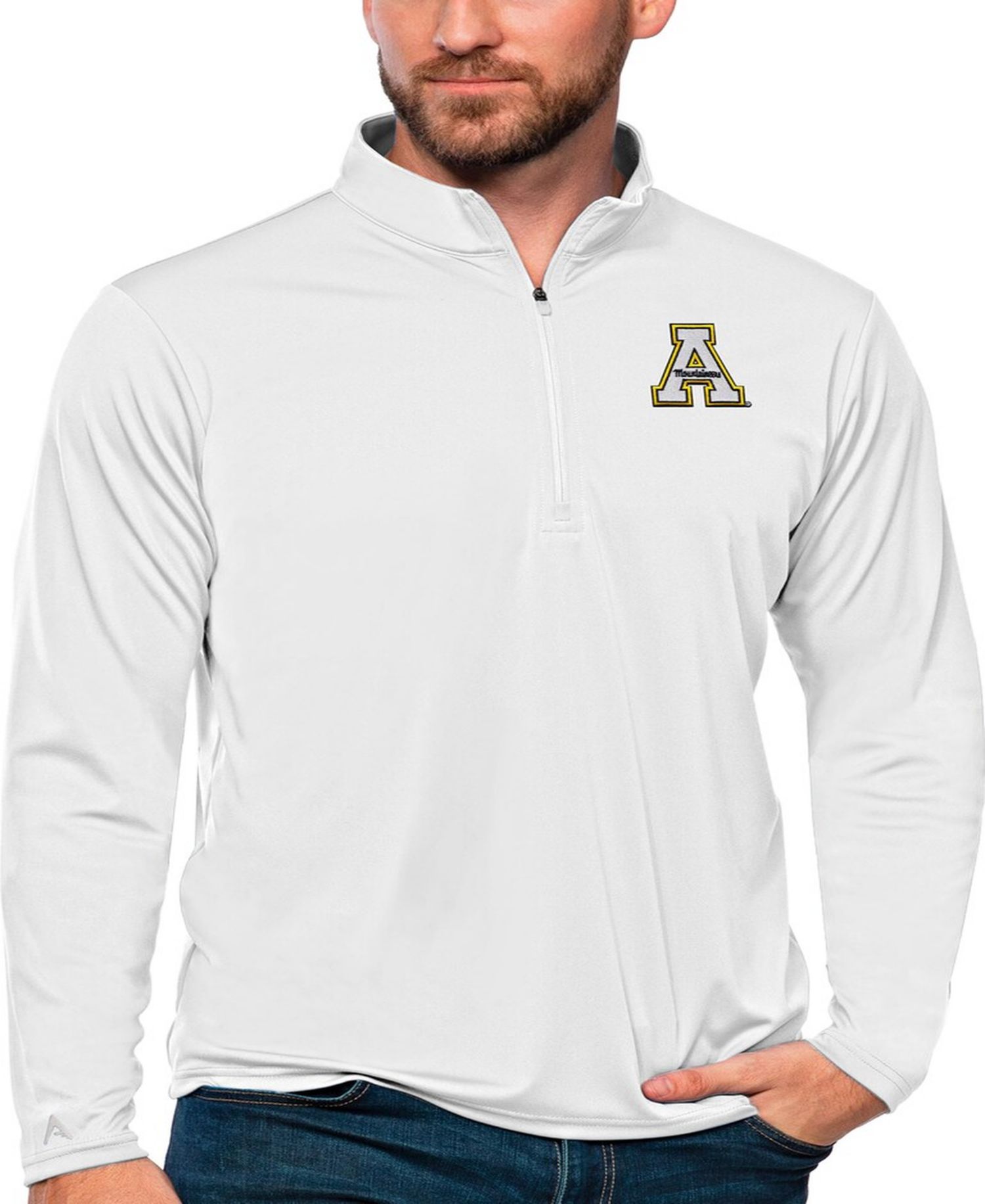 Men's White Appalachian State Mountaineers Tribute Quarter-Zip Top