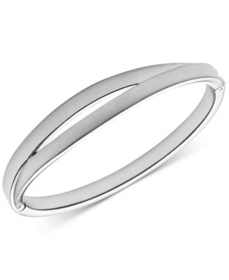 Skagen - Elin Siver-Tone Hinged Bangle Bracelet