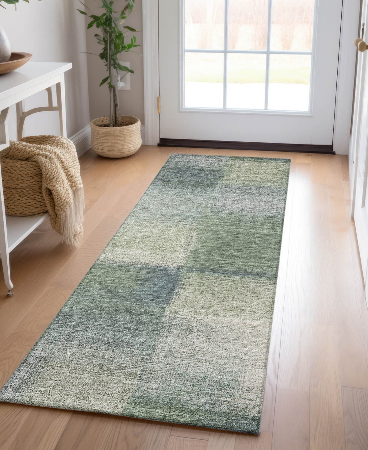 Addison Chantille Acn742 2'3"x7'6" Runner Area Rug In Olive