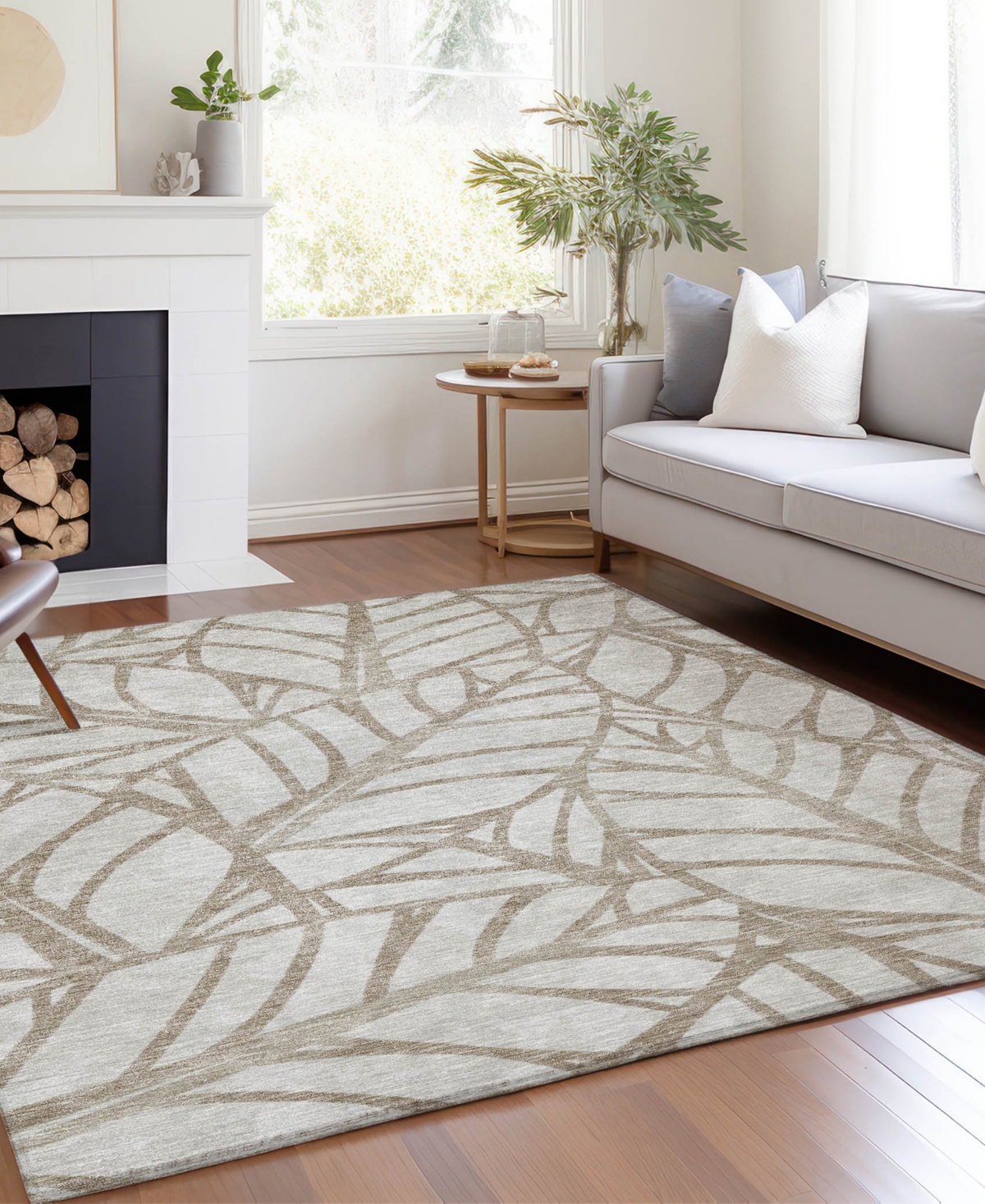Addison Chantille Acn741 3'x5' Area Rug In Beige