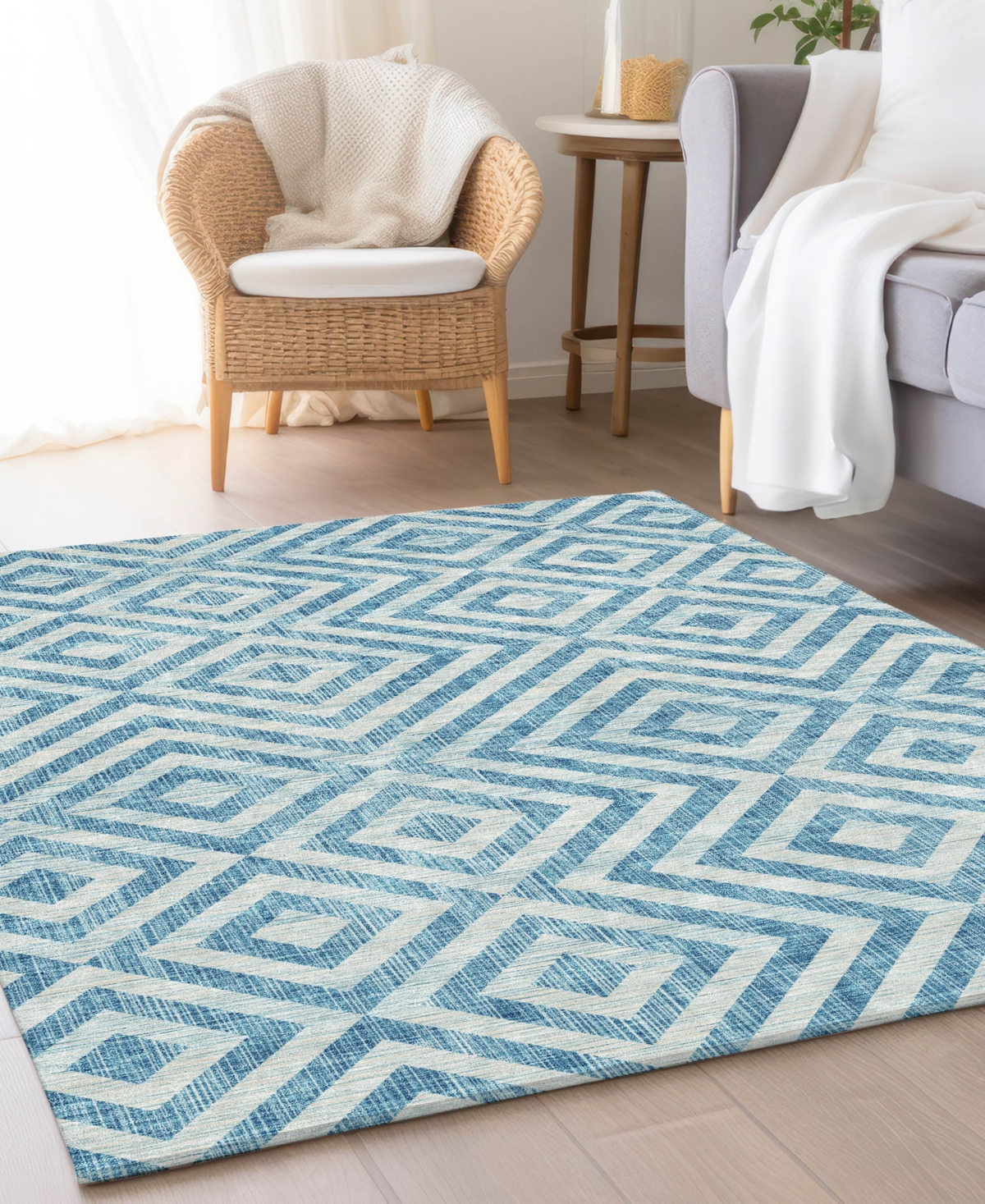 Addison Chantille Acn733 5'x7'6" Area Rug In Teal