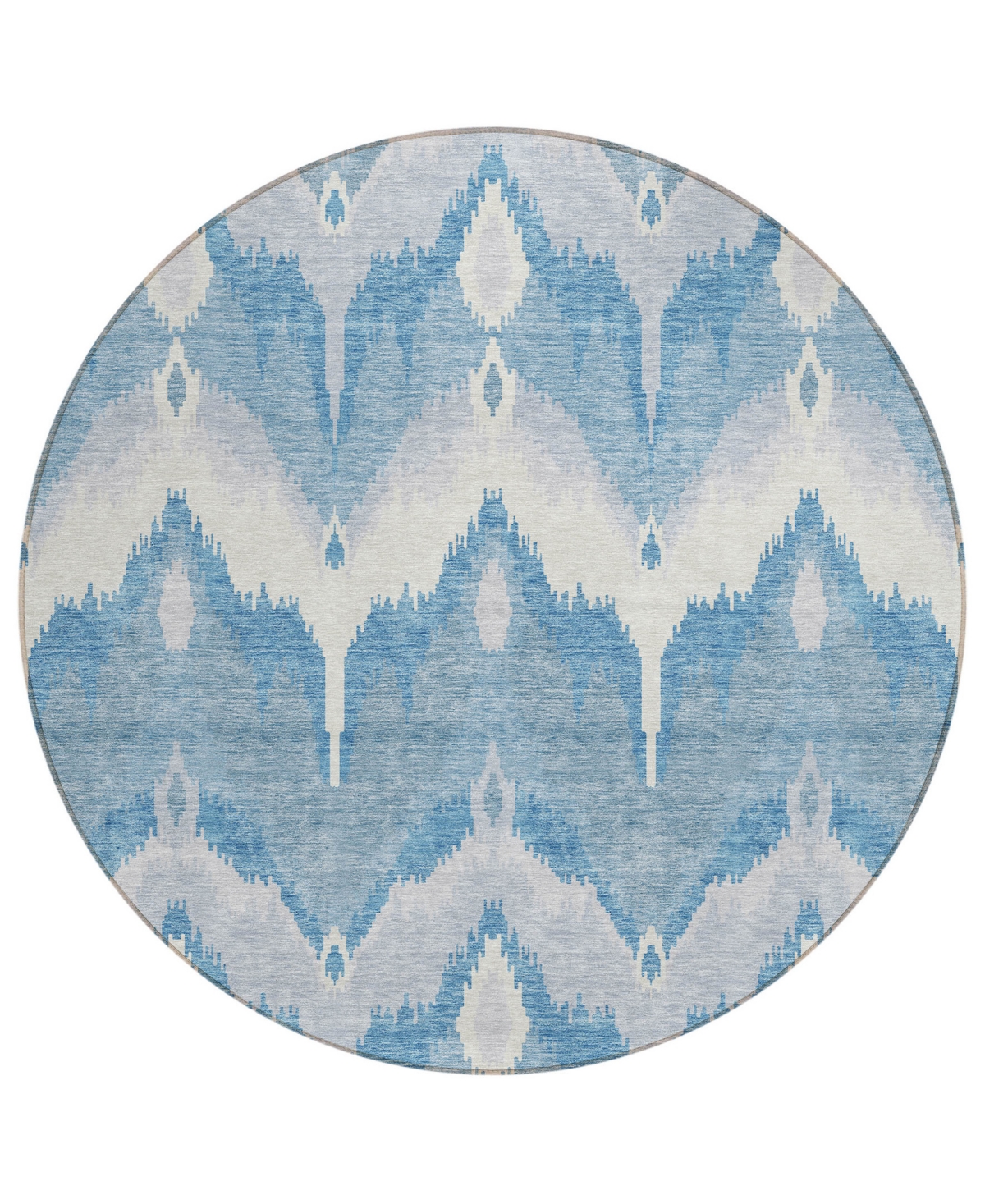 Shop Addison Chantille Acn743 8'x8' Round Area Rug In Denim