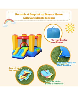Kids Inflatable Bouncer Bounce House Jumping Area Slide Without Blower