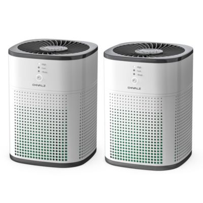 CHIVALZ 2 Pack Air Purifiers for Bedroom Air Purifiers for Home Bedroom Quiet Air Cleaner with 24dB Sleep Mode True HEPA Filter for Pet White Black Macy s