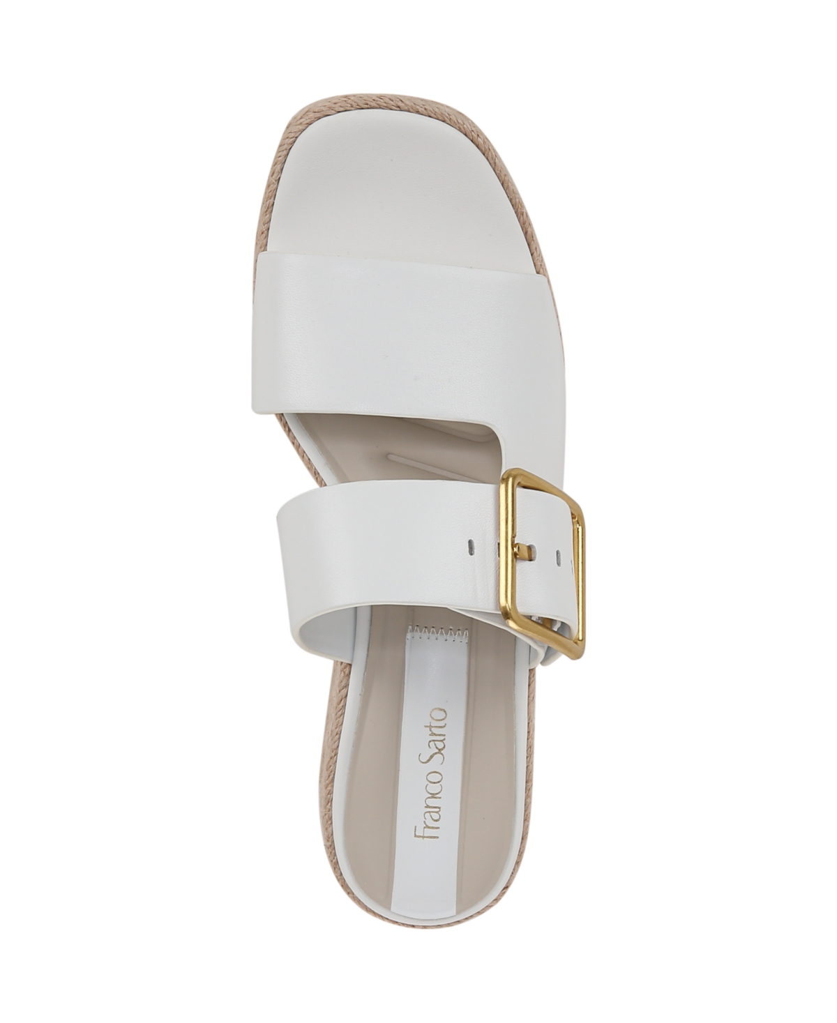FRANCO SARTO WOMEN'S TAZIANA OPEN SQUARE TOE ESPADRILLE SLIDE PLATFORM SANDALS 