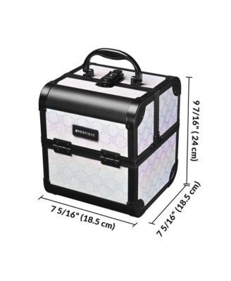 Makeup Train Case Cosmetic Organizer w/ Mirror Artist Grace ForgetMeNot