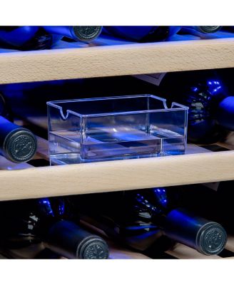 15" Built-in 29 Bottle Dual Zone Compressor Wine Fridge, Quiet Operation with Beech Wood Shelves and Recessed Kickplate