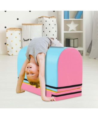Mailbox Tumbling Mat Gymnastics Vaulting Box with Detachable Mat & Carrying Handle