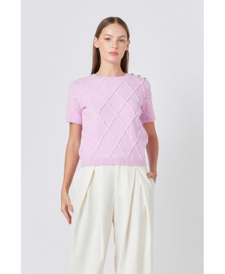 Women's Diamond Pattern Knit