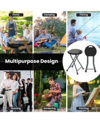 Folding Stool with Built-in Handle for Adults-1 Piece