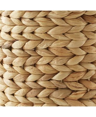 Hyacinth Waste Basket Woven Garbage Trash Can