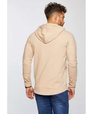 LN6369 Men's Light Hooded Sweatshirt Size M, Beige