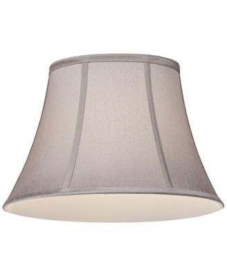 Pewter Gray Medium Oval Lamp Shade 9" Wide and 7" Deep at Top x 15" Wide and 13" Deep at Botttom x 10.5" High (Spider) Replacement