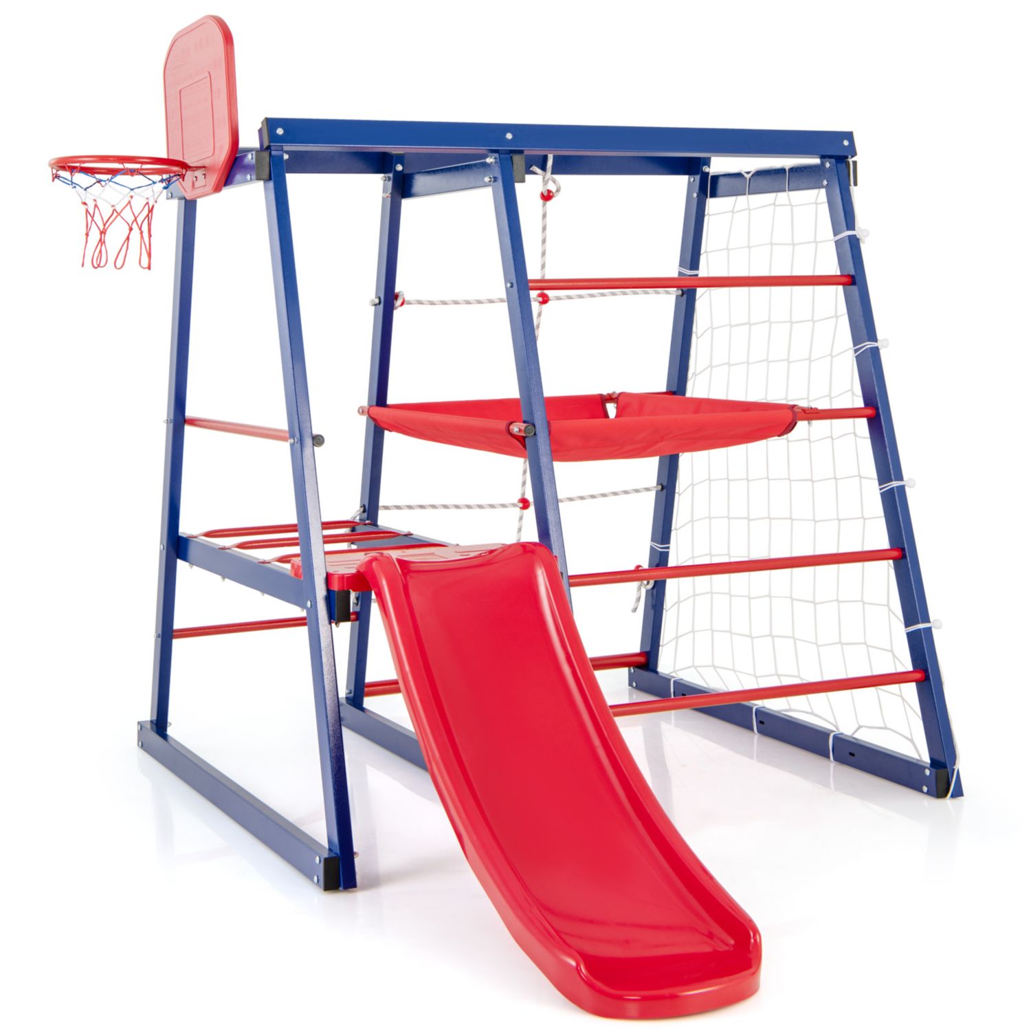 Ages 3+ 7-in-1 Metal Climbing Playset