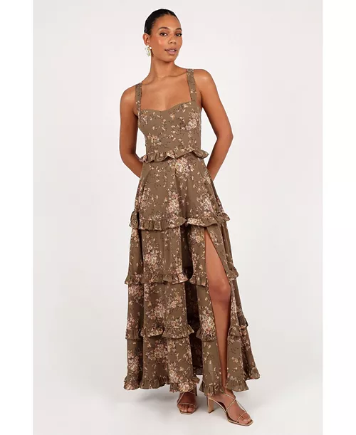 women's lillee tiered maxi dress