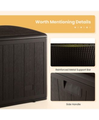 130 Gallon Patio All Weather Storage Container with Lockable Lid