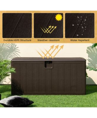 130 Gallon Patio All Weather Storage Container with Lockable Lid