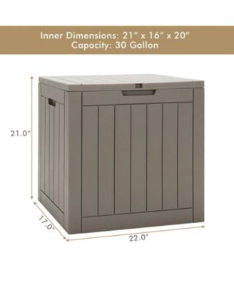 30 Gallon Deck Box Storage Container Seating Tools