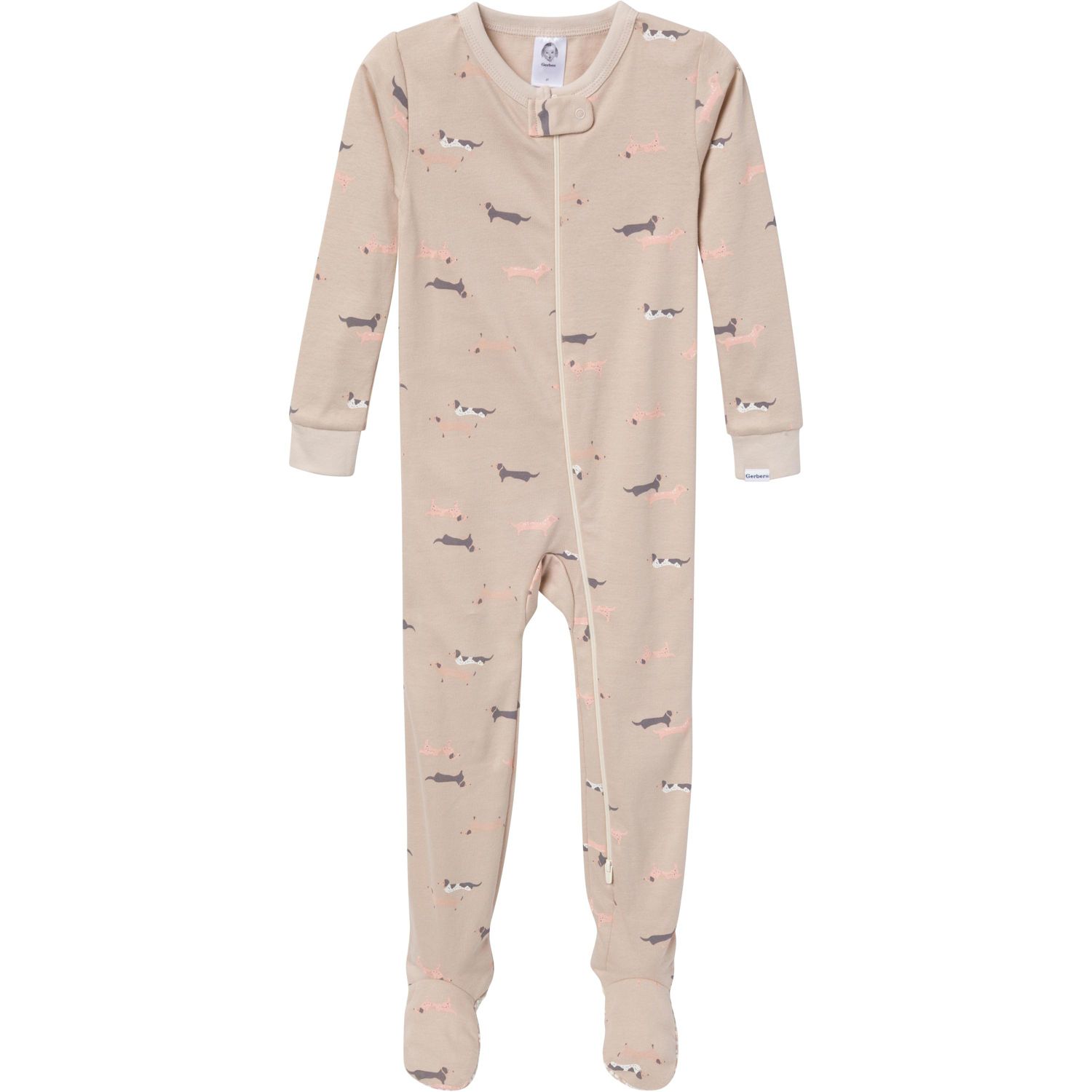 Baby Gender Neutral Snug Fit Footed Pajamas, 2-Pack, Dog