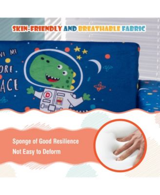 2-in-1 Convertible Kids Sofa with Velvet Fabric