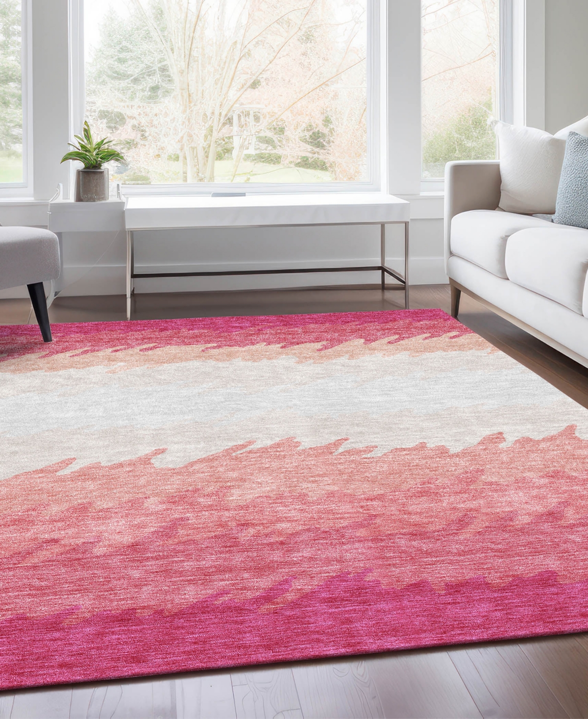 Addison Chantille Acn736 9'x12' Area Rug In Rose